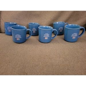 Set of 6 1980s PEPSI New Generation Ceramic Coffee Cup Mug NEW NOS movie prop